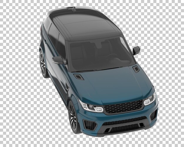 SUV auf transparentem Hintergrund. 3D-Rendering - Abbildung