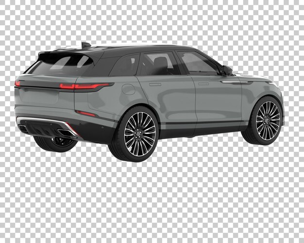 SUV auf transparentem Hintergrund. 3D-Rendering - Abbildung