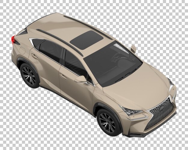 Suv auf transparentem hintergrund. 3d-rendering - abbildung