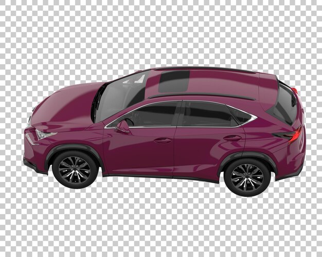 SUV auf transparentem Hintergrund. 3D-Rendering - Abbildung