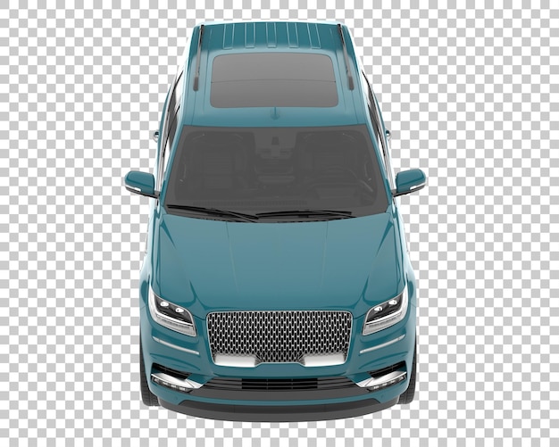 SUV auf transparentem Hintergrund. 3D-Rendering - Abbildung
