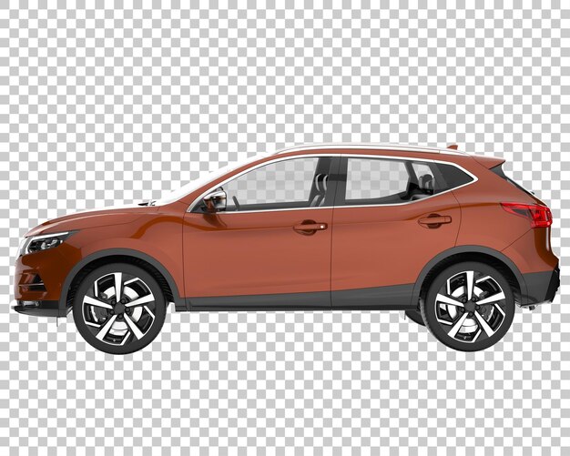 SUV auf transparentem Hintergrund. 3D-Rendering - Abbildung