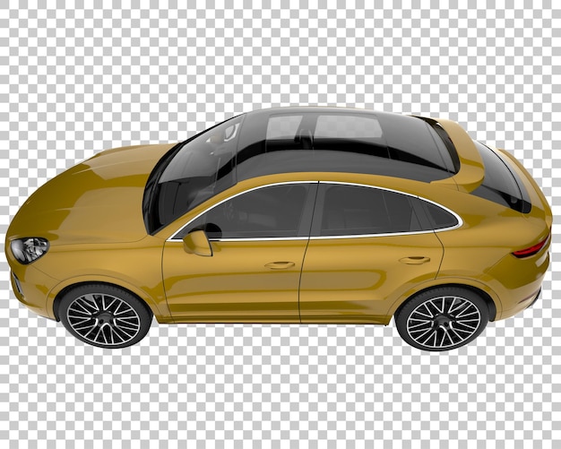 SUV auf transparentem Hintergrund. 3D-Rendering - Abbildung