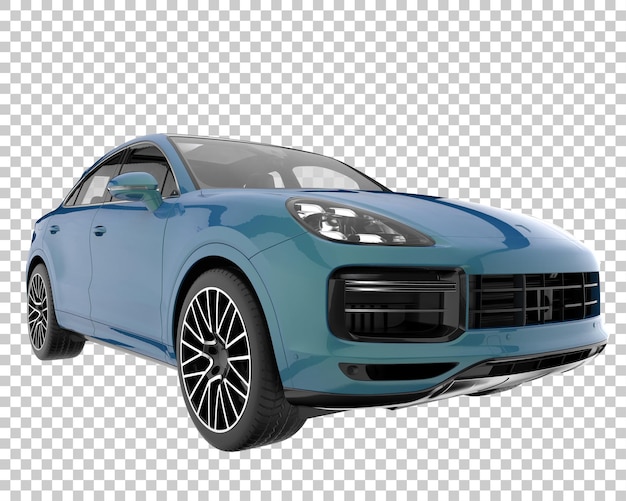 SUV auf transparentem Hintergrund. 3D-Rendering - Abbildung