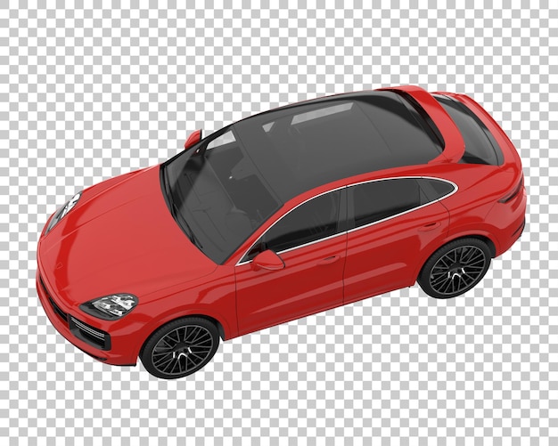 Suv auf transparentem hintergrund. 3d-rendering - abbildung