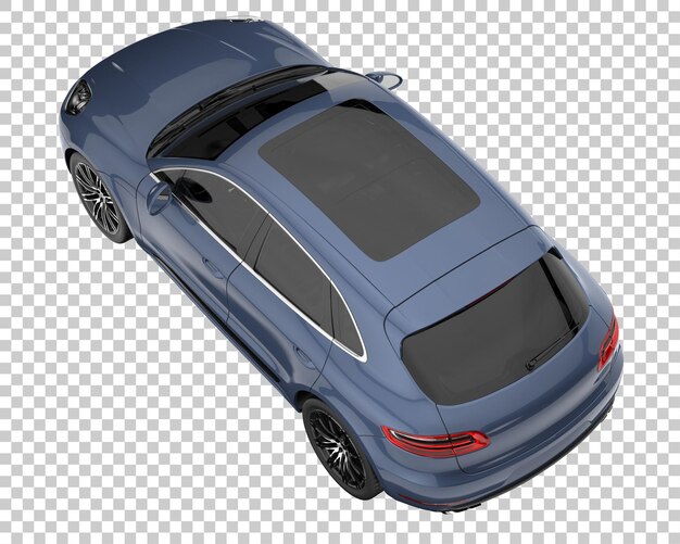 SUV auf transparentem Hintergrund. 3D-Rendering - Abbildung