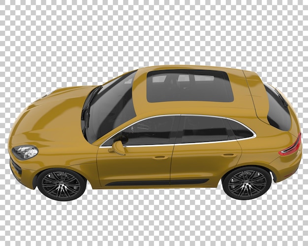 SUV auf transparentem Hintergrund. 3D-Rendering - Abbildung
