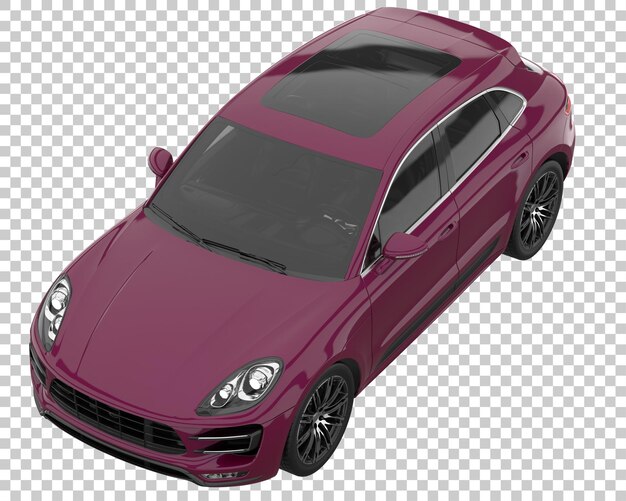 Suv auf transparentem hintergrund. 3d-rendering - abbildung