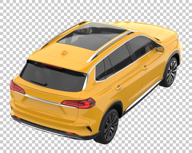 SUV auf transparentem Hintergrund. 3D-Rendering - Abbildung