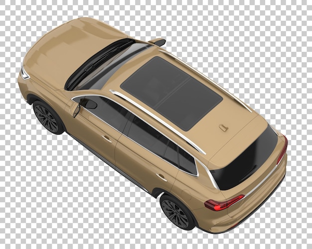 SUV auf transparentem Hintergrund. 3D-Rendering - Abbildung