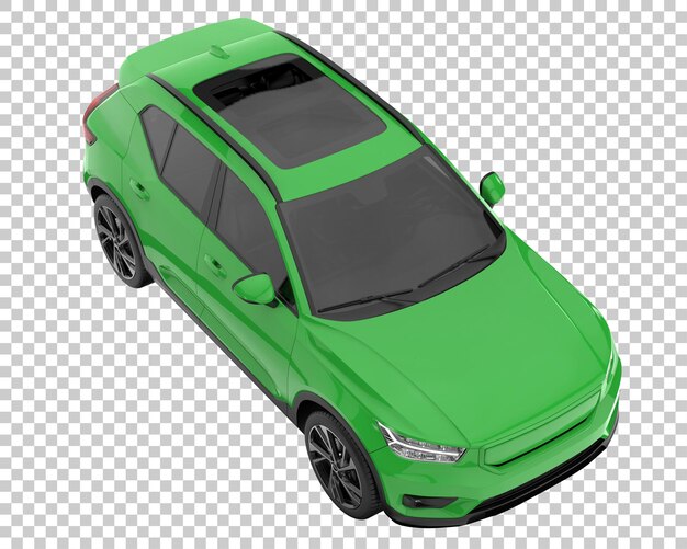 SUV auf transparentem Hintergrund. 3D-Rendering - Abbildung