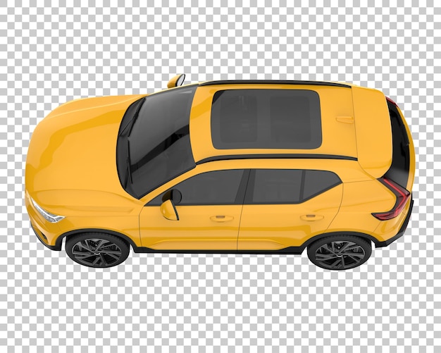 SUV auf transparentem Hintergrund. 3D-Rendering - Abbildung