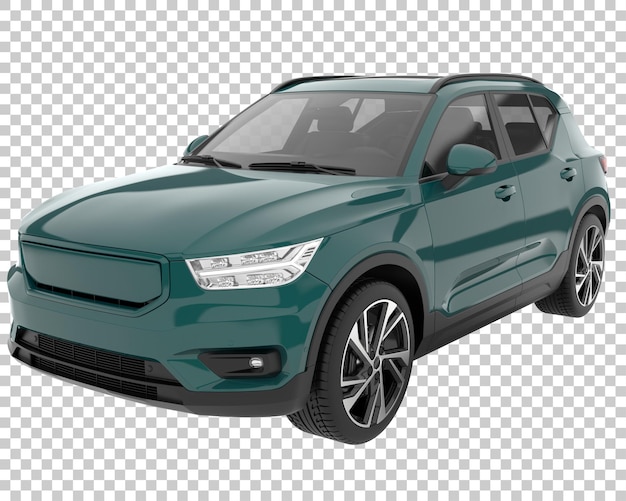SUV auf transparentem Hintergrund. 3D-Rendering - Abbildung