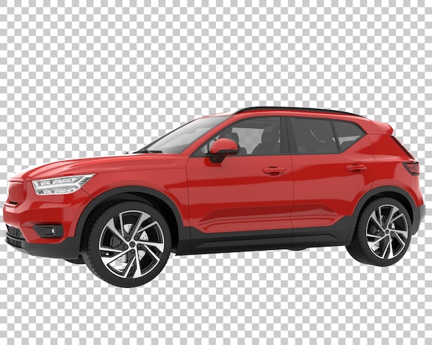 SUV auf transparentem Hintergrund. 3D-Rendering - Abbildung