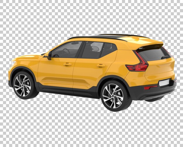 SUV auf transparentem Hintergrund. 3D-Rendering - Abbildung