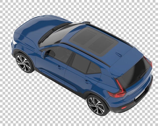 SUV auf transparentem Hintergrund. 3D-Rendering - Abbildung