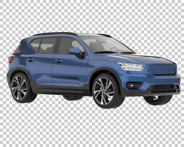 SUV auf transparentem Hintergrund. 3D-Rendering - Abbildung