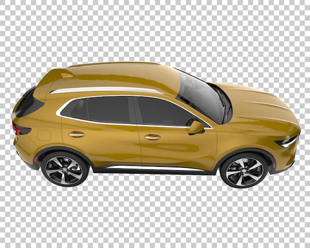 SUV auf transparentem Hintergrund. 3D-Rendering - Abbildung