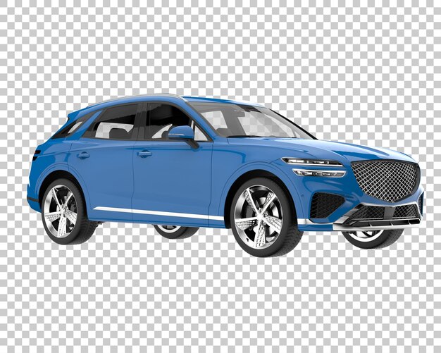 SUV auf transparentem Hintergrund. 3D-Rendering - Abbildung