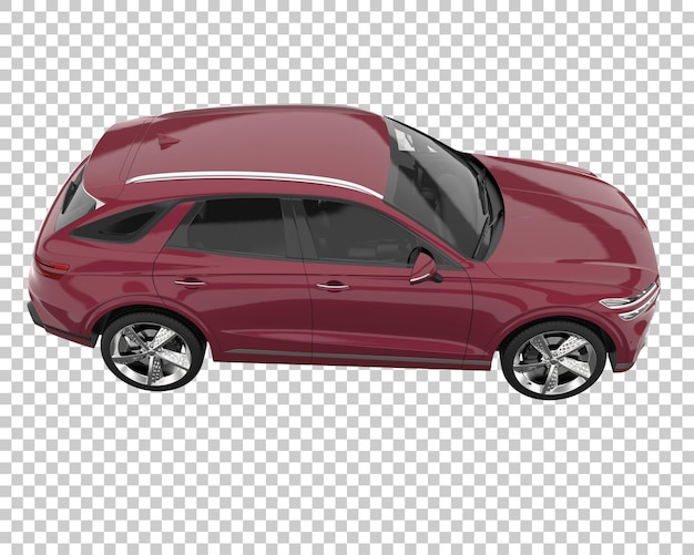 SUV auf transparentem Hintergrund. 3D-Rendering - Abbildung