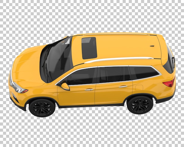 SUV auf transparentem Hintergrund. 3D-Rendering - Abbildung
