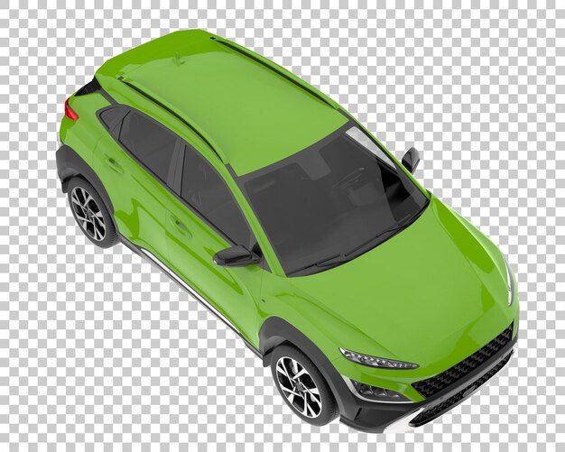 SUV auf transparentem Hintergrund. 3D-Rendering - Abbildung