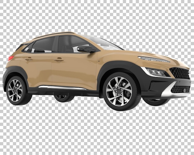 SUV auf transparentem Hintergrund. 3D-Rendering - Abbildung