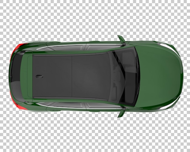 SUV auf transparentem Hintergrund. 3D-Rendering - Abbildung