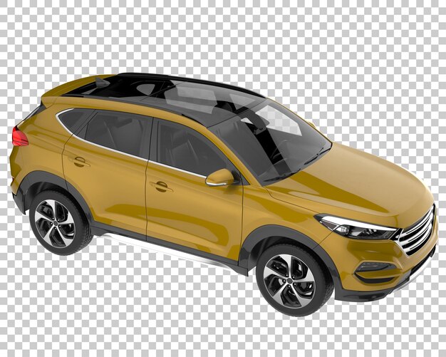 SUV auf transparentem Hintergrund. 3D-Rendering - Abbildung