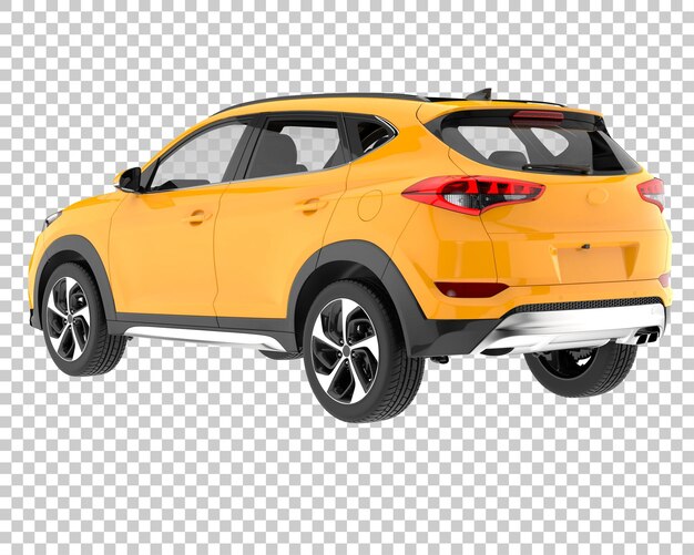 SUV auf transparentem Hintergrund. 3D-Rendering - Abbildung