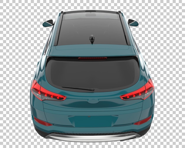 SUV auf transparentem Hintergrund. 3D-Rendering - Abbildung