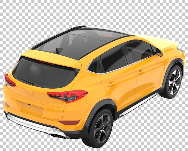 SUV auf transparentem Hintergrund. 3D-Rendering - Abbildung