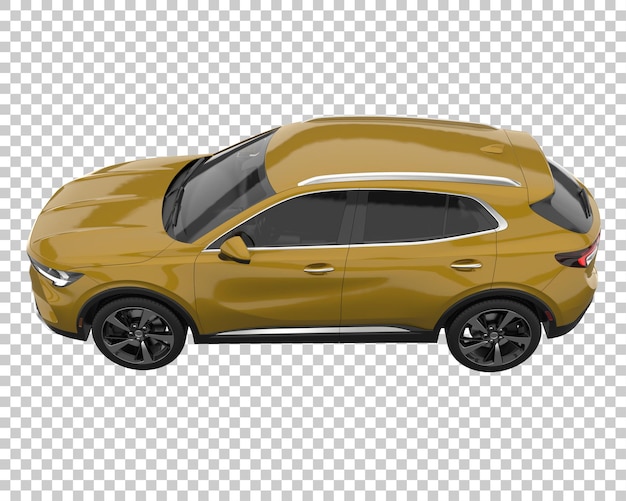 SUV auf transparentem Hintergrund. 3D-Rendering - Abbildung