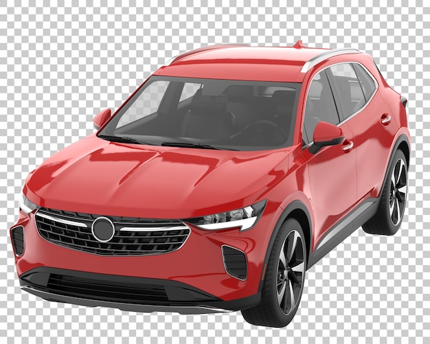SUV auf transparentem Hintergrund. 3D-Rendering - Abbildung