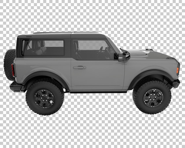 Suv auf transparentem hintergrund. 3d-rendering - abbildung