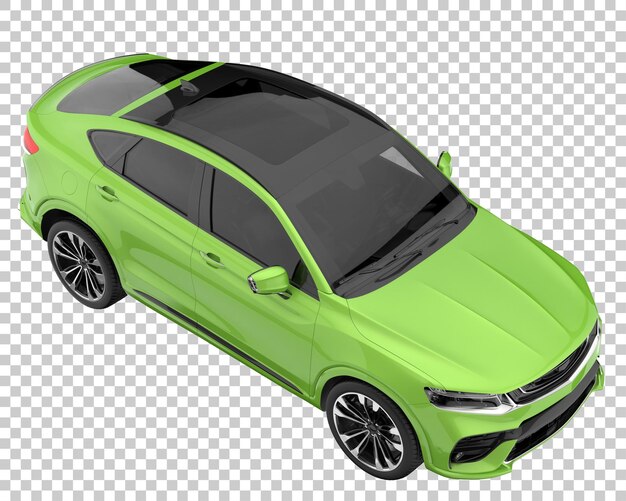 SUV auf transparentem Hintergrund. 3D-Rendering - Abbildung