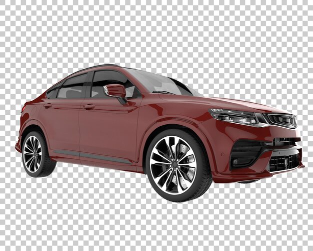 SUV auf transparentem Hintergrund. 3D-Rendering - Abbildung