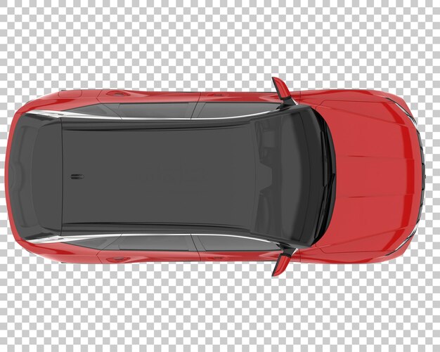 SUV auf transparentem Hintergrund. 3D-Rendering - Abbildung