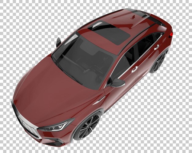 Suv auf transparentem hintergrund. 3d-rendering - abbildung