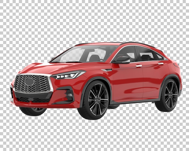 SUV auf transparentem Hintergrund. 3D-Rendering - Abbildung