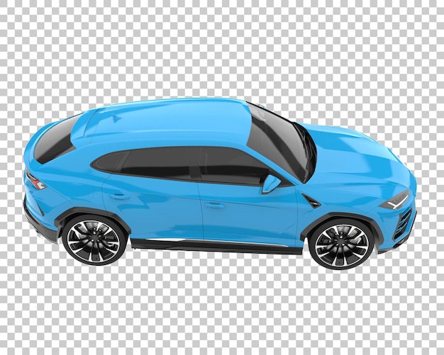 Suv auf transparentem hintergrund. 3d-rendering - abbildung