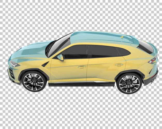 Suv auf transparentem hintergrund. 3d-rendering - abbildung