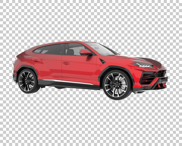 Suv auf transparentem hintergrund. 3d-rendering - abbildung