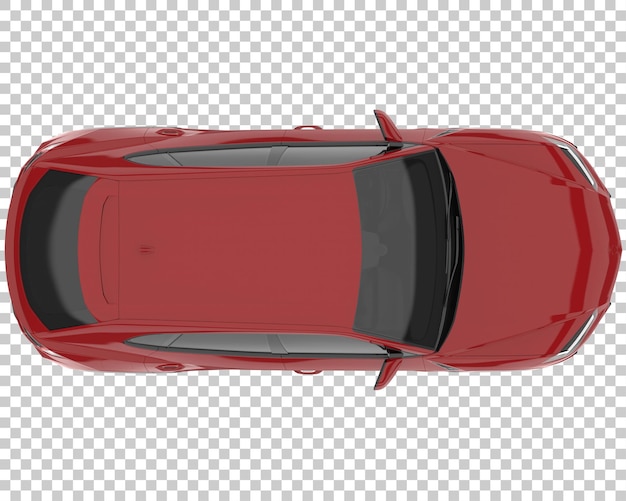 SUV auf transparentem Hintergrund. 3D-Rendering - Abbildung