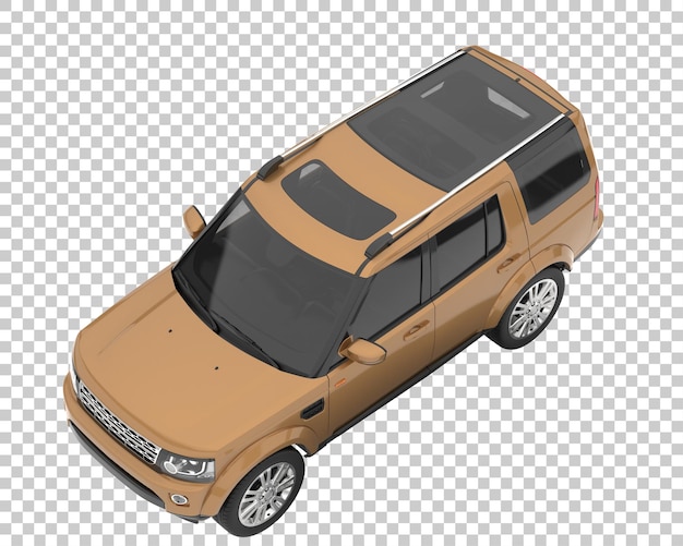 Suv auf transparentem hintergrund. 3d-rendering - abbildung