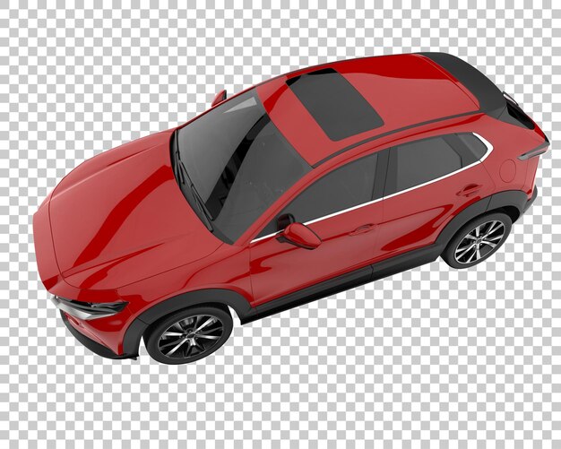 SUV auf transparentem Hintergrund. 3D-Rendering - Abbildung