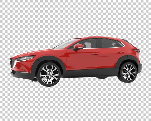 SUV auf transparentem Hintergrund. 3D-Rendering - Abbildung