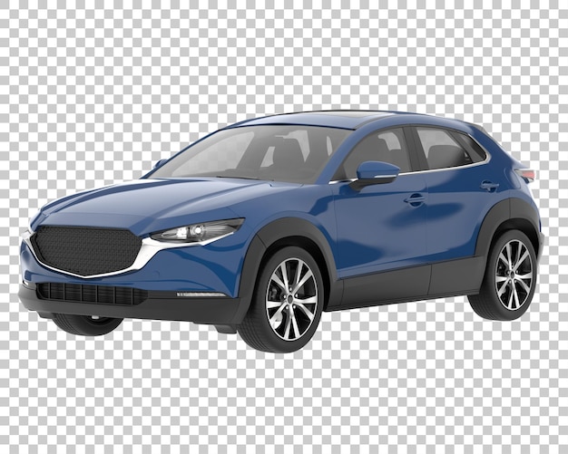 SUV auf transparentem Hintergrund. 3D-Rendering - Abbildung