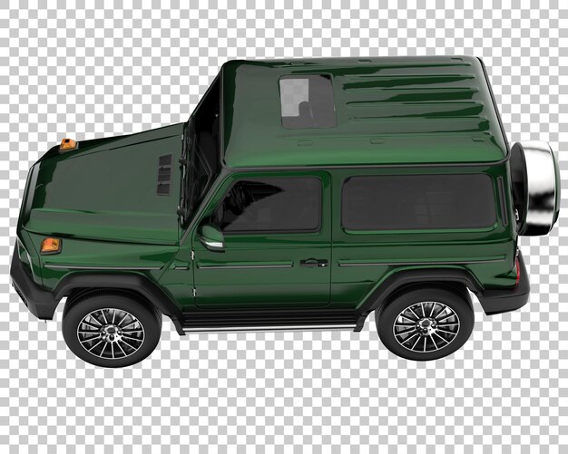 SUV auf transparentem Hintergrund. 3D-Rendering - Abbildung