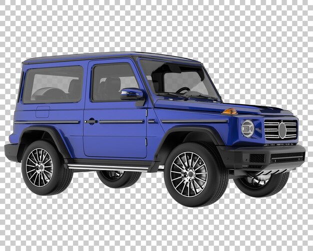 SUV auf transparentem Hintergrund. 3D-Rendering - Abbildung